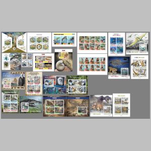 Dinosaurs and other prehistoric animals on stamps of Sierra Leone 2020