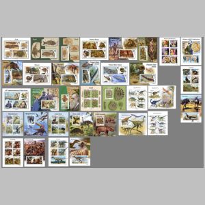 Prehistoric animals and their fossils on stamps of Sierra Leone 2022