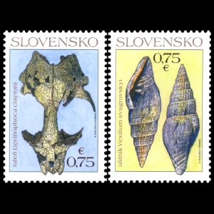Fossil on stamps of Slovakia 2006