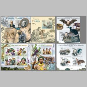 Charles Darwin on stamps of Togo 2012