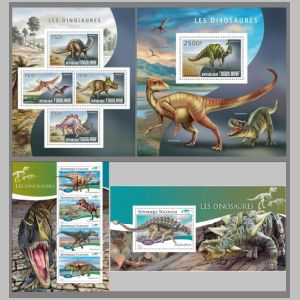 Dinosaurs on stamps of Togo 2014