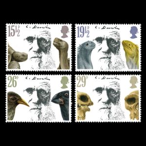 Charles Darwin on stamps of UK 1982