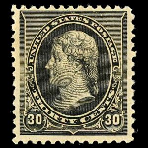 Thomas Jefferson on stamp of USA 1890