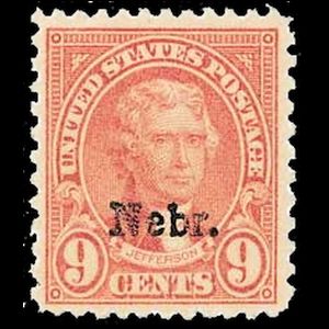 Thomas Jefferson on stamp of USA 1921