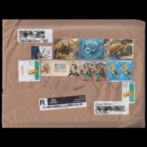 Letter from Mexico to Germany with stamps of prehistoric animals of Mexico 2023