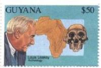 Louis Leakey on stamp