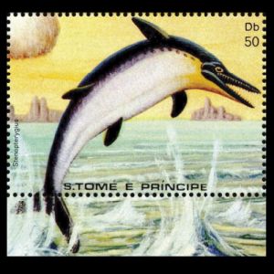 Stenopterygius ichthyosaur  on international stamps