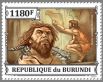 Homo neanderthalensis on stamp of Burundi 2003