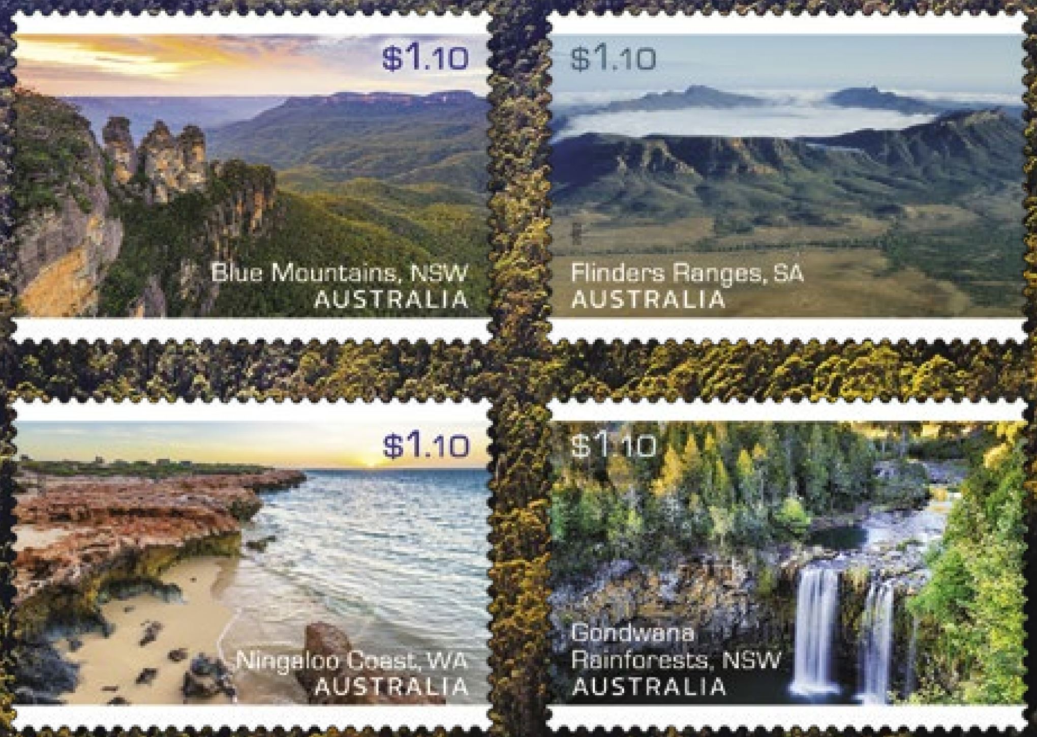 Fossil sites on stamps of Australia 2022